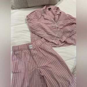 GAP Dusty Rose Striped Pajama Set